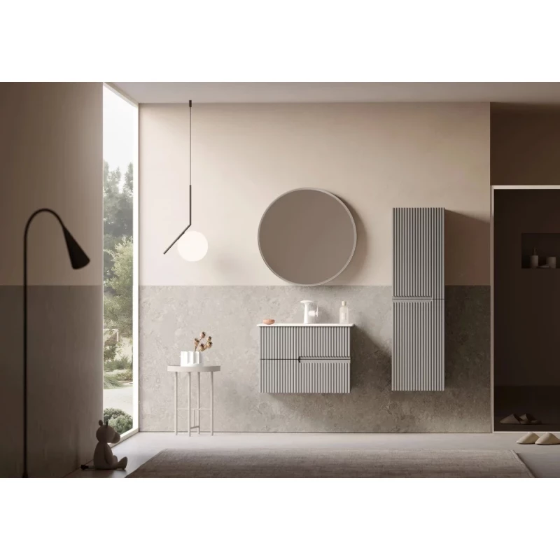 Комплект мебели ORKA Moonlight 5001496 + 3001336 71 см, подвесной, бежевый матовый Комплект мебели ORKA Moonlight 5001496 + 3001336 71 см, подвесной, бежевый матовый