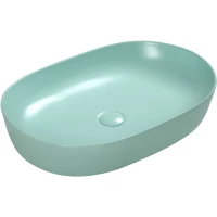 Раковина-чаша SantiLine SL-1017LG 60,5x41,8 см, накладная, мятный матовый