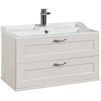 Тумба с раковиной дуб белый 80 см Акватон Леон 1A1863K0LBPS0