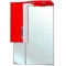 Зеркальный шкаф 65x100 см красный глянец/белый глянец L Bellezza Лагуна 4612110002032 - 1