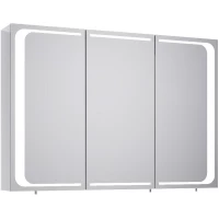 Зеркальный шкаф белый глянец 100x70 см Aqwella 5 Stars Milan Mil.04.10