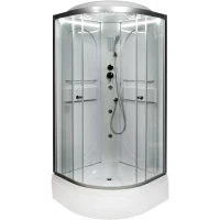 Душевая кабина 90x90x215 см Deto L590LED+GM прозрачное