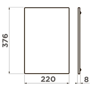 Изображение товара разделочная доска 37,6x22x0,8 см omoikiri cb-sintesi-s-wd wood 4999098