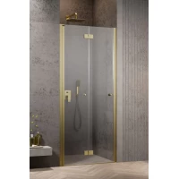 Душевая дверь Radaway Nes Brushed Gold DWB 70 Left 10029070-99-01L 70 см L, профиль золотой матовый, стекло прозрачное