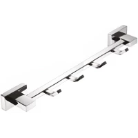 Планка с крючками Belz B90215-4 для ванны, хром