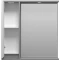 Зеркальный шкаф Brevita Balaton BAL-04080-01-01Л 77,6x80 см L, с подсветкой, выключателем, белый матовый/серый матовый - 3