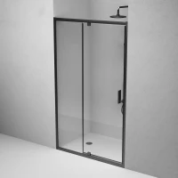 Душевая дверь Am.Pm Gem W90G-120-1P-BT 120 см, профиль черный матовый, стекло прозрачное