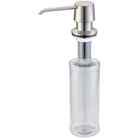 Дозатор для жидкого мыла Zorg ZR-20 STEEL 350 мл, встраиваемый, для кухни, нержавеющая сталь