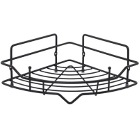 Полка для ванной Milardo Grid GRICC1BM44 21,9x21,9 см, угловая, черный матовый