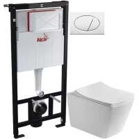 Комплект подвесной унитаз Art&Max Techno AM9310CHR/SC + система инсталляции AlcaPlast AM101/11203:1RUSSETM70