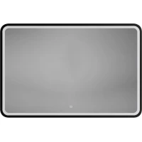Зеркало Art&Max Genova AM-Gen-1200-800-DS-F 120x80 см, с LED-подсветкой, сенсорным выключателем, диммером, черный матовый