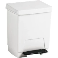 Контейнер для мусора Nofer 14025.W 8л, напольный, с педалью, белый