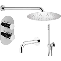 Душевой комплект Plumberia Selection IXO KITXOT19CR260KING 300 мм, с термостатом, хром