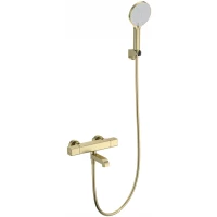 Термостат для ванны Wonzon & Woghand Stay 2 WW-B2016-A1-BG с душевым гарнитуром, золотой матовый