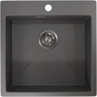 Кухонная мойка Granula 5151, ГРАФИТ МАТОВЫЙ 51x51 см, графит матовый