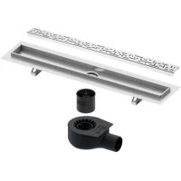 Душевой трап (лоток) Tece TECEdrainline lines 600900 + 650000 + 660016 + 600921 84,3 см, с решеткой, перфорированный, нержавеющая сталь