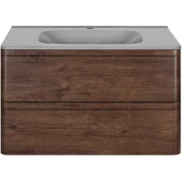 Тумба с раковиной темное дерево 79,4 см Vincea Vico VMC-2V800RW + VCB-2VP800G