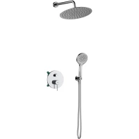 Душевой комплект Lemark Beluga LMF-8055B-C 300 мм, со смесителем, хром