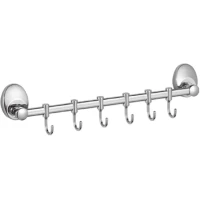 Планка с крючками D-Lin D201855-6 для ванны, хром