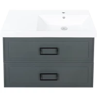 Тумба серо-зеленый матовый 87,6 см La Fenice Cubo Twin FNC-01-CUB-G-90-2