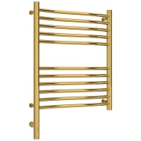 Полотенцесушитель электрический 600x500 золотой МЭМ левый Сунержа Флюид 3.0 03-5820-6050