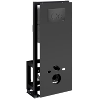 Инсталляция для унитаза WasserKRAFT Glan 66 66TLT.010.ME.BL.MB02 с кнопкой смыва, черный матовый