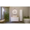 Комплект мебели белый глянец 99,5 см со столешницей бук светлый Jorno Wood Wood.01.100/P/W + Wood.06.100/LW + 0085176 + Wood.02.50/TK - 1