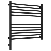 Полотенцесушитель электрический 600x600 черный матовый МЭМ левый Сунержа Флюид 3.0 31-5820-6060