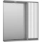 Зеркальный шкаф Brevita Balaton BAL-04075-01-01П 73x80 см R, с подсветкой, выключателем, белый матовый/серый матовый - 2
