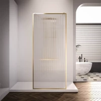 Душевая перегородка Veconi Korato KR90GF-120-08-C4 120 см, профиль золотой матовый, стекло рифленое