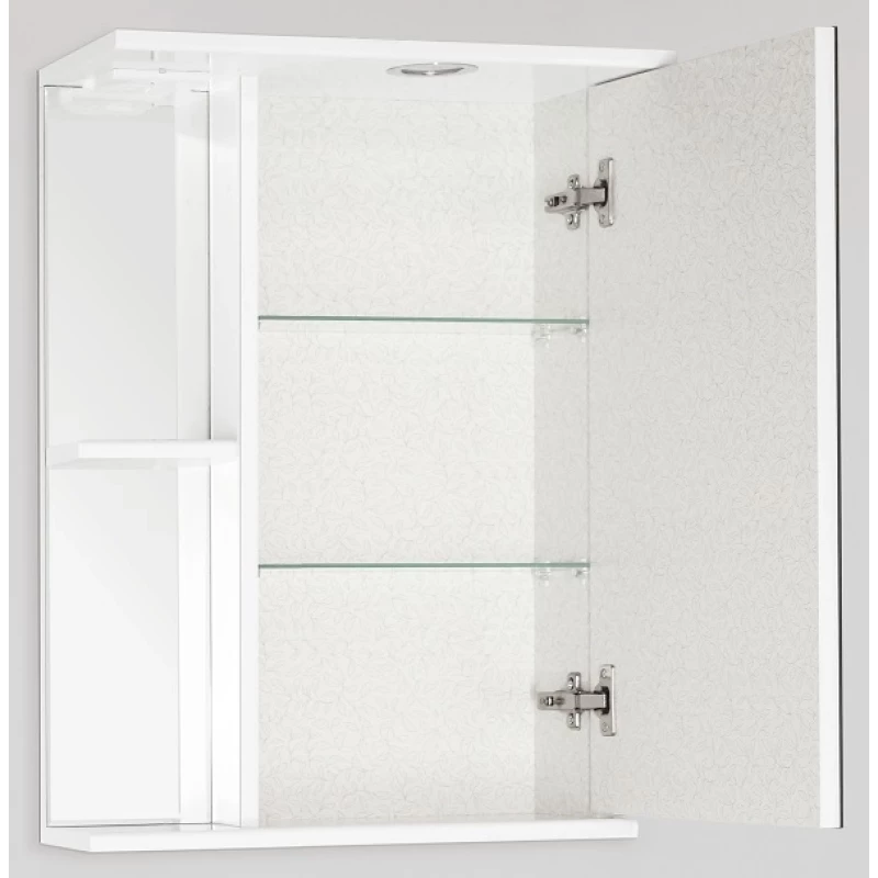 Зеркальный шкаф 50x73 см белый глянец Style Line Николь ЛС-00000116