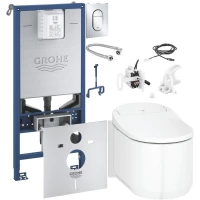 Комплект подвесной унитаз с функцией биде + система инсталляции Grohe Sensia Arena 120172