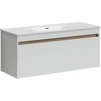 Тумба с раковиной белый глянец 121 см Sancos Smart SM120-1W + CN7006