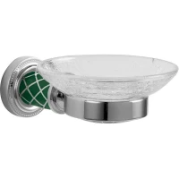 Мыльница Boheme Murano 10903-GR-CR настенная, хром/бирюзовый