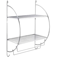 Полка для ванной Tekno-tel MG501 43 см, двойная, хром