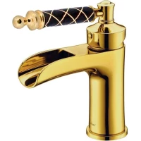 Смеситель для раковины Boheme Vogue Murano 211-MR-B золотой/черный
