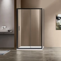 Душевой уголок 120x100 см Vincea Garda VSR-1G1012CLB прозрачное