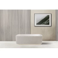 Ванна из литьевого мрамора Abber Stein AS9663 170x75 см, отдельностоящая, белый матовый