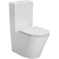 Унитаз-компакт Ambassador Ritz 237K19001RS безободковый, с сиденьем микролифт, белый глянец