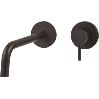 Смеситель для раковины Paffoni Light LIG106NO70 встраиваемый, без донного клапана, черный матовый