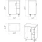 Комплект мебели дуб сонома/белый матовый 61 см Grossman Флай 106001 + 16413 + 206001 - 5