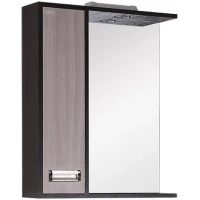 Зеркальный шкаф 58x71,2 см венге луизиана/ясень шимо светлый L Onika Гамма 205827