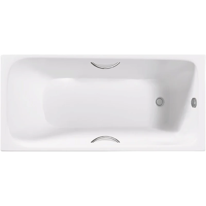 Ванна чугунная Delice Continental Plus DLR230634R 170x70 см, с отверстиями под ручки, белый