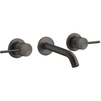 Смеситель для раковины Gessi Gessi316 54492#707 встраиваемый, без донного клапана, черный хром матовый