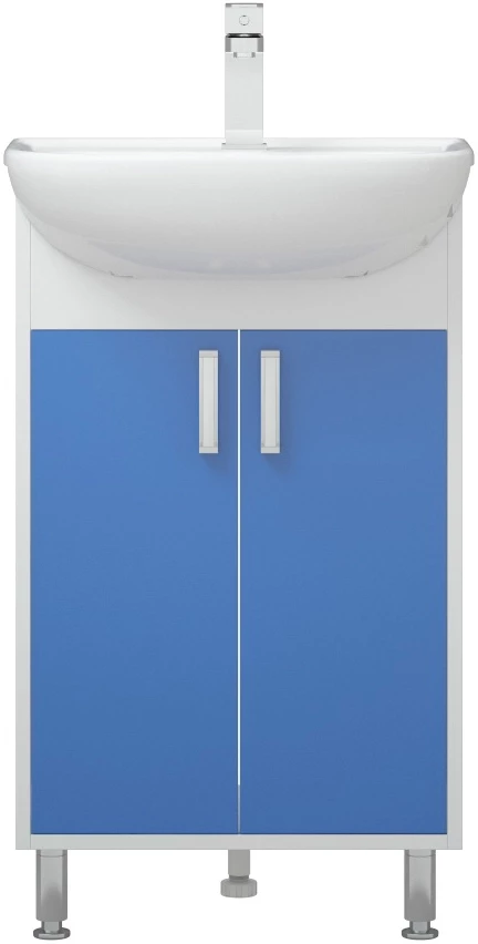 Тумба белый глянец/синий матовый 48 см Corozo Колор SD-00000710