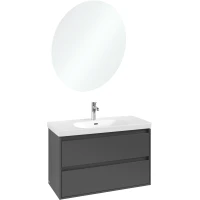 Комплект мебели Villeroy & Boch Skyla Graphite C79900VR + 5A51A501 + A4788500 100 см, подвесной, графит матовый