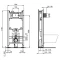Комплект подвесной унитаз K881201 + система инсталляции R046367 Ideal Standard Prosys Eurovit RE881202 - 9