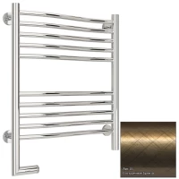 Полотенцесушитель электрический 600x500 состаренная бронза МЭМ левый Сунержа Флюид 2.0 05-5220-6050