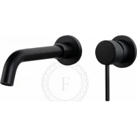 Смеситель для раковины Filarete Roun FL4020BL встраиваемый, черный матовый