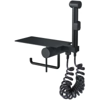 Гигиенический душ Bronze De Luxe Scandi 708/1B со смесителем, черный матовый